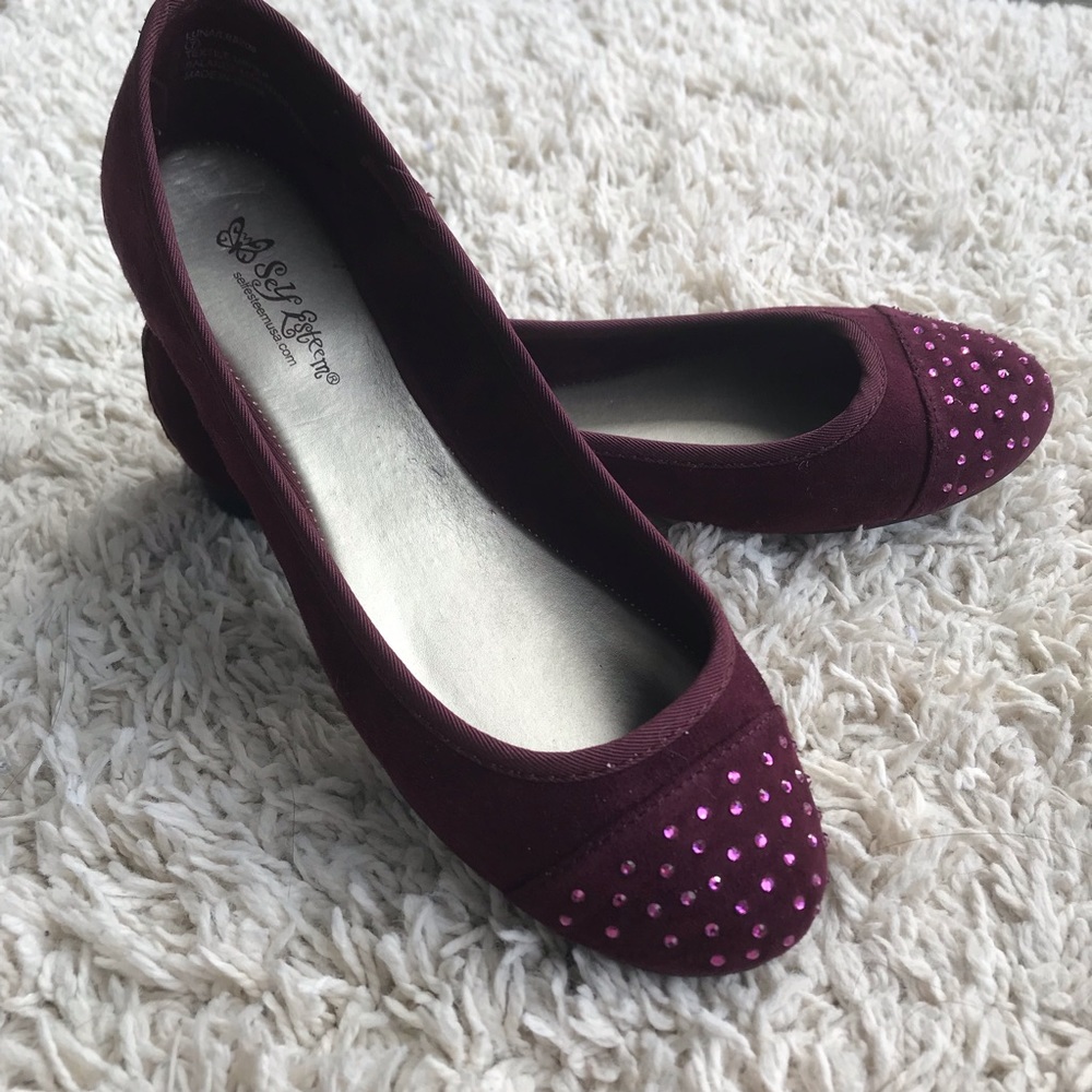 Purple rhinestone flats